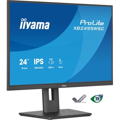4. iiyama ProLite XB2495WSC-B1 computer monitor 61.2 cm (24.1") 1920 x 1200 px WUXGA LED Black