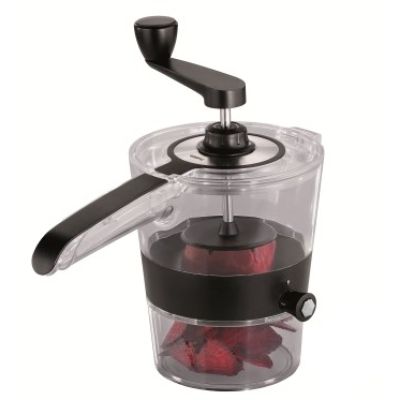 GEFU Spiralfix Manual Slicer Black, Transparent Stainless Steel