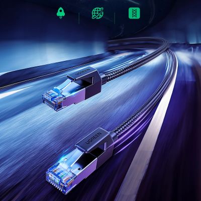 21. Ugreen NW153 Ethernet RJ45 Cat8 Cable Copper Core 1.5m - Black