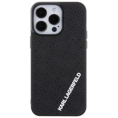 3. Karl Lagerfeld 3D Rubber Multi Logo case for iPhone 15 Pro Max - black