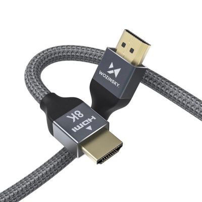 7. Wozinsky HDMI 2.1 Cable 8K 60 Hz 48 Gbps / 4K 120 Hz / 2K 144 Hz 3 m Silver (WHDMI-30)