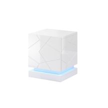 QIU bedside table 2 pcs. 46x41.5xH53 glossy white/glossy white