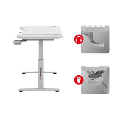 6. Huzaro Hero 2.6 White Gaming Desk