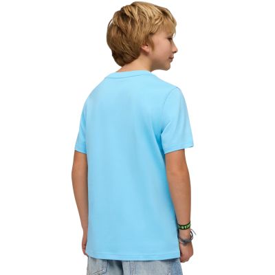 4. Puma ESS Small No. 1 Logo Centered Tee for Kids Blue 692975 45
