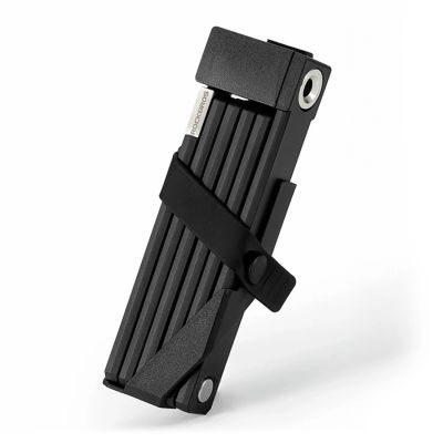 Rockbros 32140003001 foldable bicycle lock with key and handle, 88cm - black