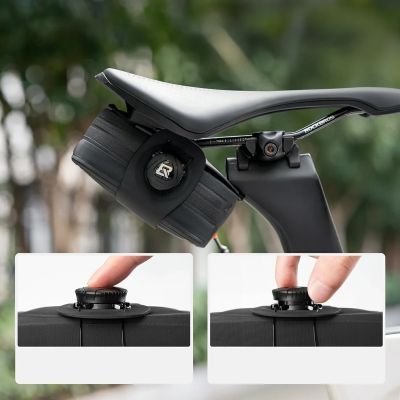 7. Rockbros AS-150 Waterproof Multifunctional Saddle Bag with Bottle Holder - Black