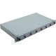 3. 19" Fiber Optic Splice Box 6 x LC Duplex OM4, Splice Terminated, Gray
