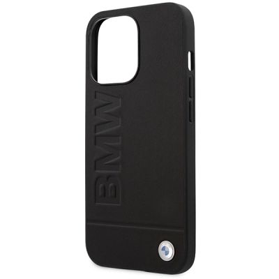 6. Etui BMW BMHMP14LSLLBK iPhone 14 Pro 6,1" czarny/black hardcase Signature Logo Imprint Magsafe