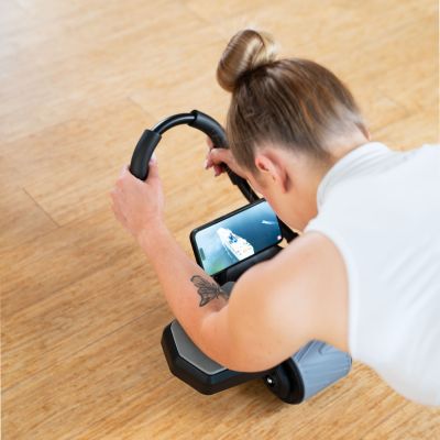 12. KA10 BLACK ABS WHEEL AUTOMATIC WHEEL FOR EXERCISING THE ABDOMINAL MUSCLES WITH SUPPORT