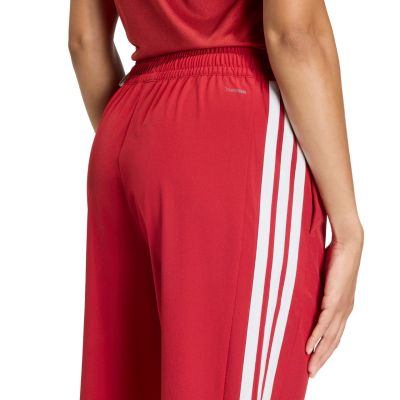 5. adidas Train Essentials 3-Stripes Woven Women's Pants Red KF8554