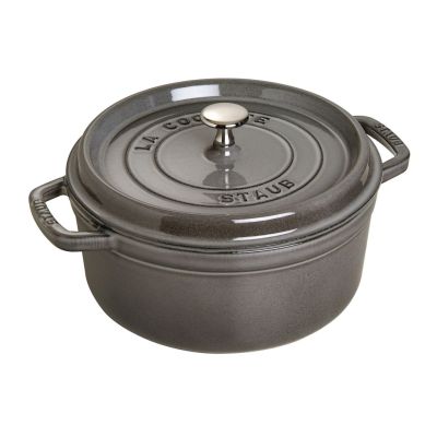 10. STAUB Round cast iron pot 40500-246-0 3.8l graphite