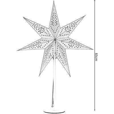 6. DECORATIVE STAR FLOOR LAMP 65 CM E14 WHITE