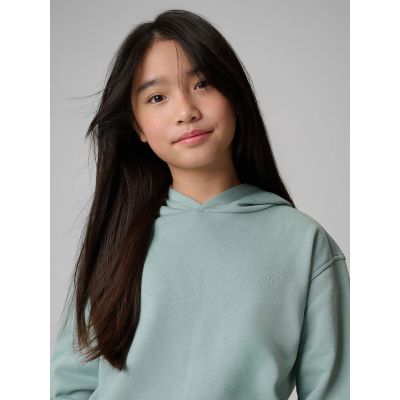5. Girls' loose sweatshirt with hood 4F 4FJRSS26TSWSF2716-47S
