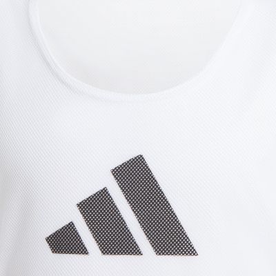 7. adidas Training BIB 24 Junior Training Bib for Kids, White JF3246