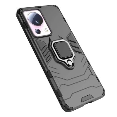 15. Ring Armor case for Xiaomi 13 Lite armored cover magnetic holder ring black