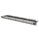 5. High density patch panel 19" 24x keystone, shielded, 0.5U, black, cable guide, labeling fields