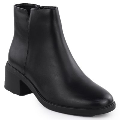 Women's insulated ankle boots with a block heel, black, Sergio Leone BT25239