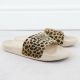 3. Women's leopard print beach flip-flops for the pool, beige SS274715