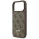 6. Guess Leather 4G Triangle Strass MagSafe Case for iPhone 17 Pro Max / 18 Pro Max - Brown