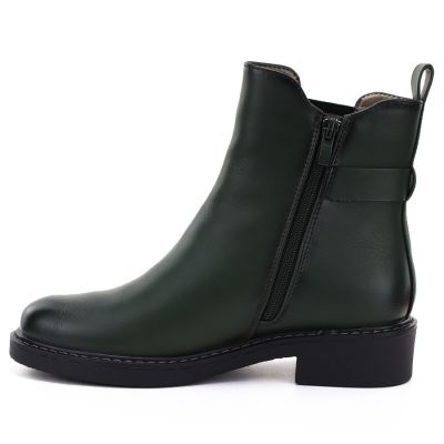 3. Women's ankle boots, insulated, green, M.Daszyński SA252-7