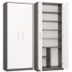 CLOSED SHELVING OLIV 2D ANTHRACITE/WHITE SET