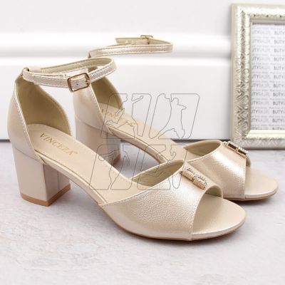 6. Vinceza W JAN306 gold heel sandals