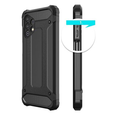 5. Hybrid Armor Case Tough Rugged Cover for Samsung Galaxy A73 blue