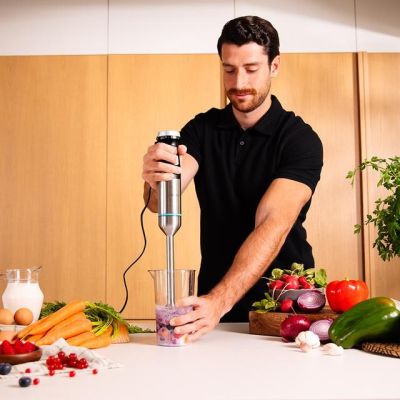 5. Cecotec Power Pulsar 2300MAX Cream&Crrush 2300 W Immersion Blender Black, Stainless Steel