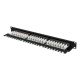 5. Patch panel 24 port 1U 19" category 6A UTP with cable organizer black LANBERG