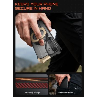 6. Supcase UB Grip Mag MagSafe Case for Samsung Galaxy S26 - Black and Brown