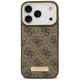 3. Guess 4G Logo Plate MagSafe Case for iPhone 18 Pro / 17 Pro – Brown