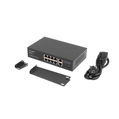 8. Lanberg Switch PoE+ Rack 10"/19" RSFE-8P-2GE-120
