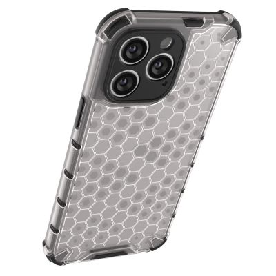13. Honeycomb case for iPhone 14 Pro Max armored hybrid cover transparent
