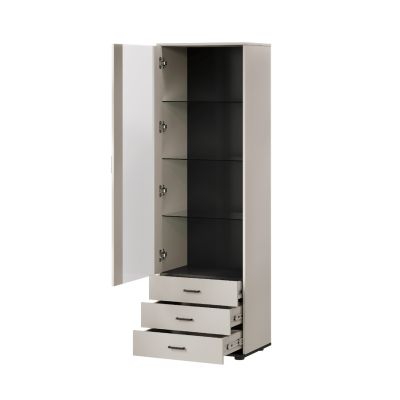 2. Display cabinet S1 SOHO 60x41x192 cashmere+black
