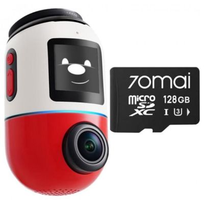 70mai X800 Dash Cam 4K Omni RED video recorder + 70mai 128GB memory card