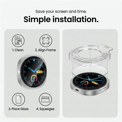 6. Tech-Protect Easy Set+ 2-Pack Tempered Glass for Samsung Galaxy Watch Ultra 47mm