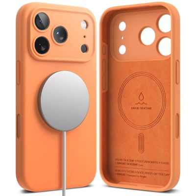 2. Ringke Silicone Magnetic MagSafe Case for iPhone 17 Pro - Orange