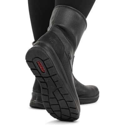 16. Rieker L7760-00 women's waterproof black ankle boots