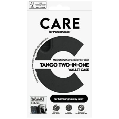 5. CARE by PanzerGlass Feature Tango 2in1 Wallet Case for Samsung Galaxy S25+ - Black