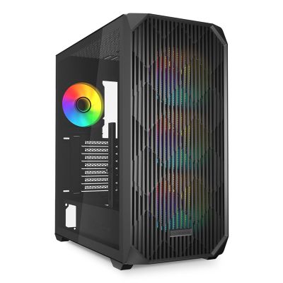 Sharkoon AK3 RGB Computer Case Black Tempered Glass