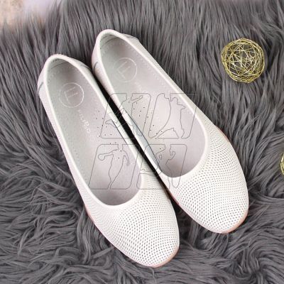 3. Leather openwork ballerinas Filippo W PAW322 white