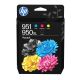 54. HP Original Ink Cartridge Pack of 4, 950XL / 951 Cyan/Magenta/Yellow