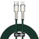 Baseus Cafule PD 20W USB-C - Lightning Cable with Metal Tips 2m - Green
