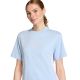 4. Women's adidas Essentials 3-Stripes Cotton T-shirt, light blue KB7119