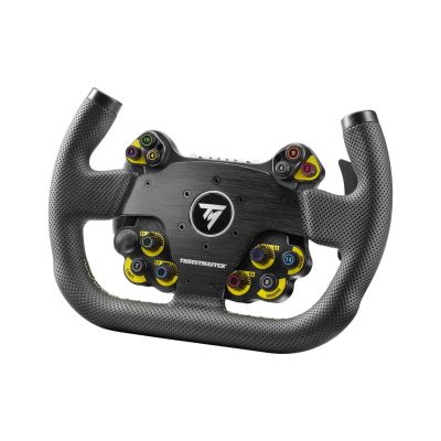 2. Thrustmaster EVO Racing 31U Leather Steering Wheel, Black/Yellow, for PC, PlayStation 4, PlayStation 5 and Xbox