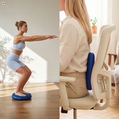 15. Double-Sided Balance Cushion with Pump Spokey FIT SEAT