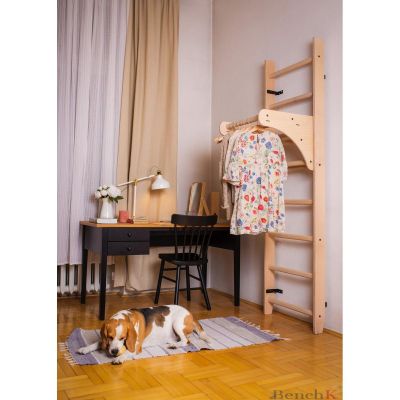 67. WOODEN PULL-UP LADDER WITH DESK BENCHK 112
