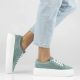 7. Women's leather sneakers openwork green Filippo DP7520/26
