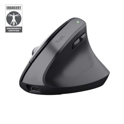 9. Trust BAYO+ ERGONOMIC WIRELESS Black mouse
