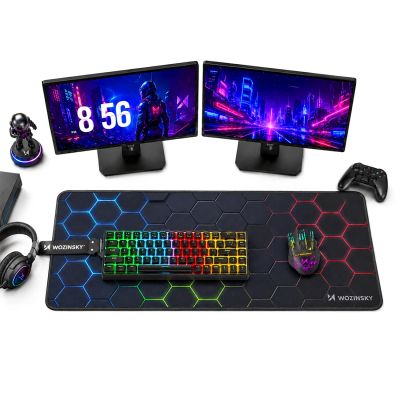 Wozinsky WPD-B800 Gaming Desk Pad 800x300mm Waterproof with Pattern - Black